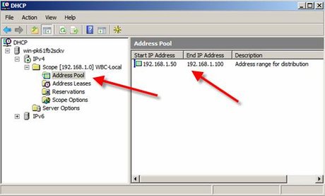 Address Pool của DHCP Server