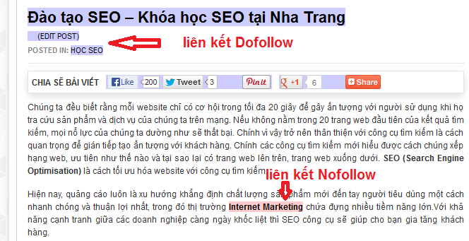Liên kết Donofollow